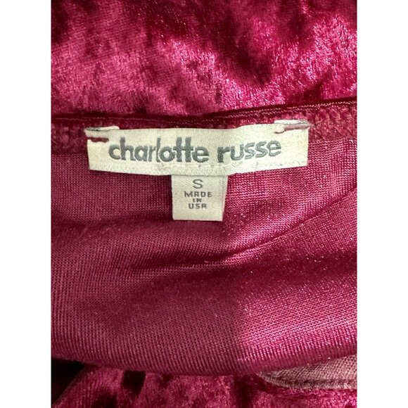 Charlotte Russe Spaghetti Strap Dress Womens S Chico Color Wine Stretchy - Picture 3 of 4